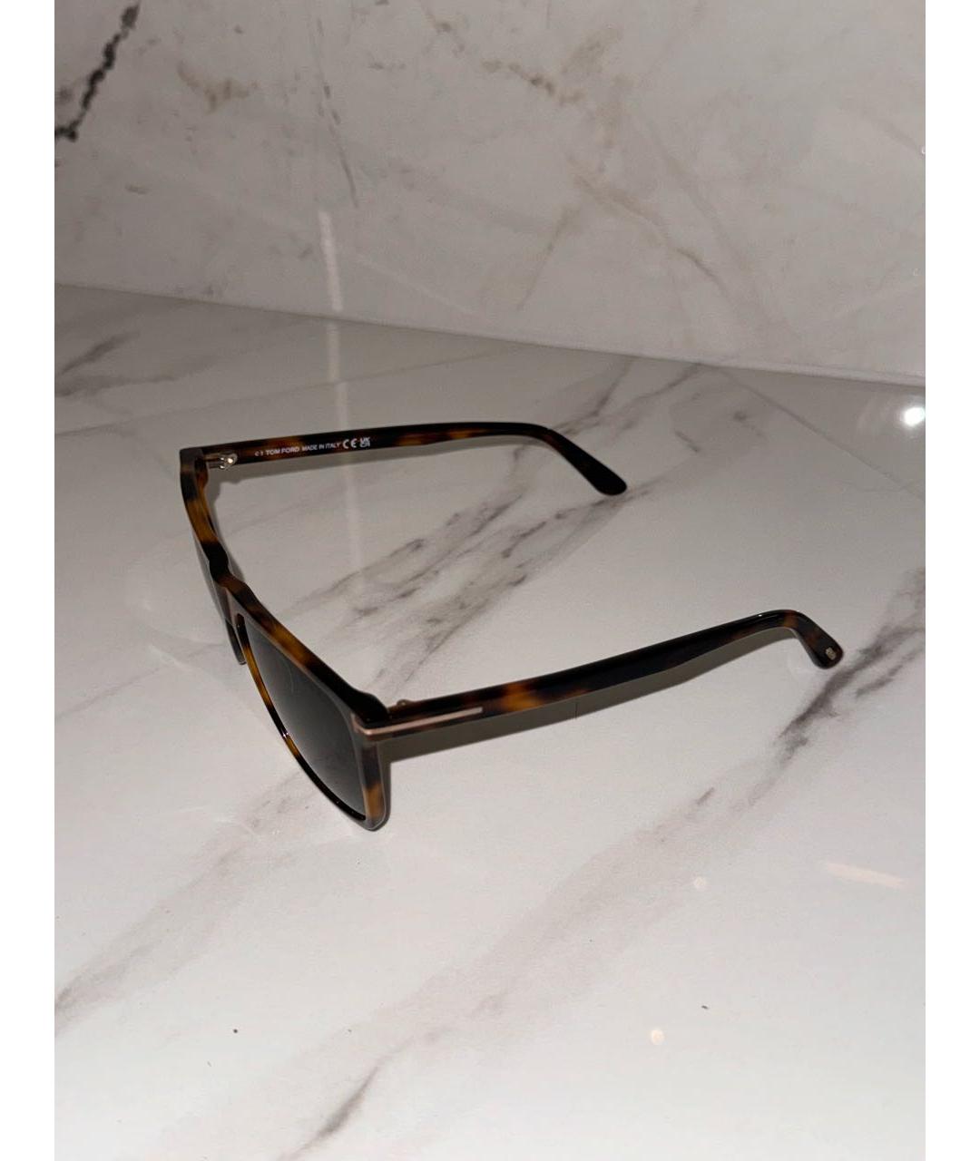 TOM FORD Коричневые пластиковые солнцезащитные очки, фото 6