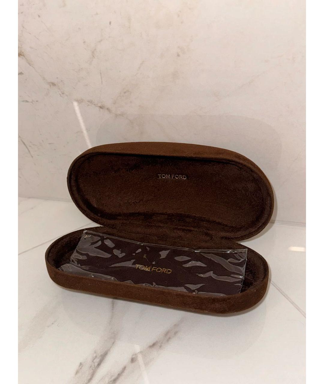 TOM FORD Коричневые пластиковые солнцезащитные очки, фото 4