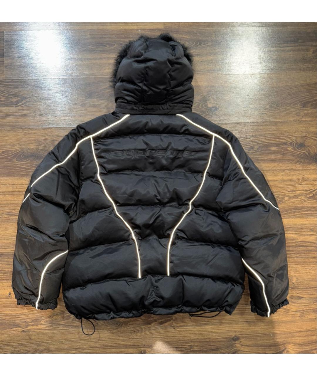 SUPREME Черная меховая куртка, фото 2