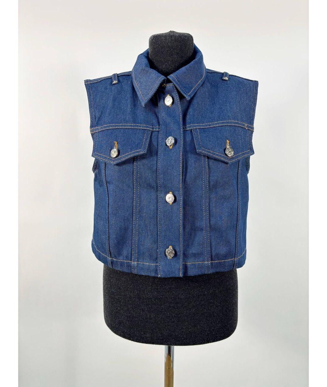 MAJE Синий деним жилет, фото 7