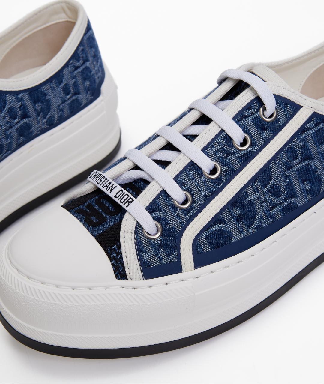 CHRISTIAN DIOR Синие текстильные кеды, фото 4