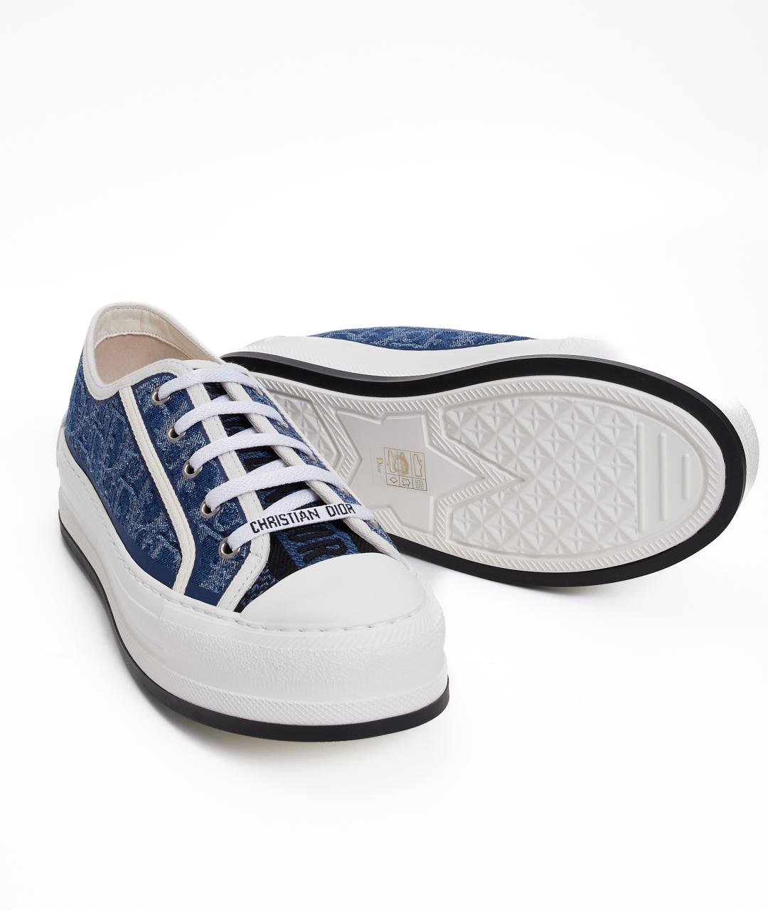 CHRISTIAN DIOR Синие текстильные кеды, фото 7