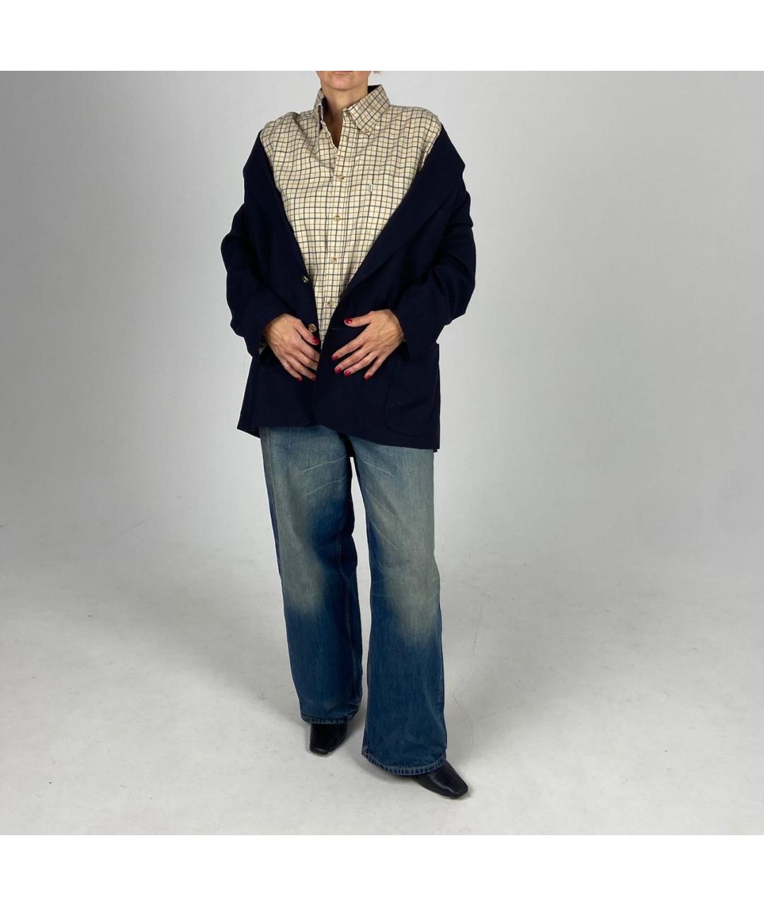 BURBERRY Темно-синий шерстяной пиджак, фото 3