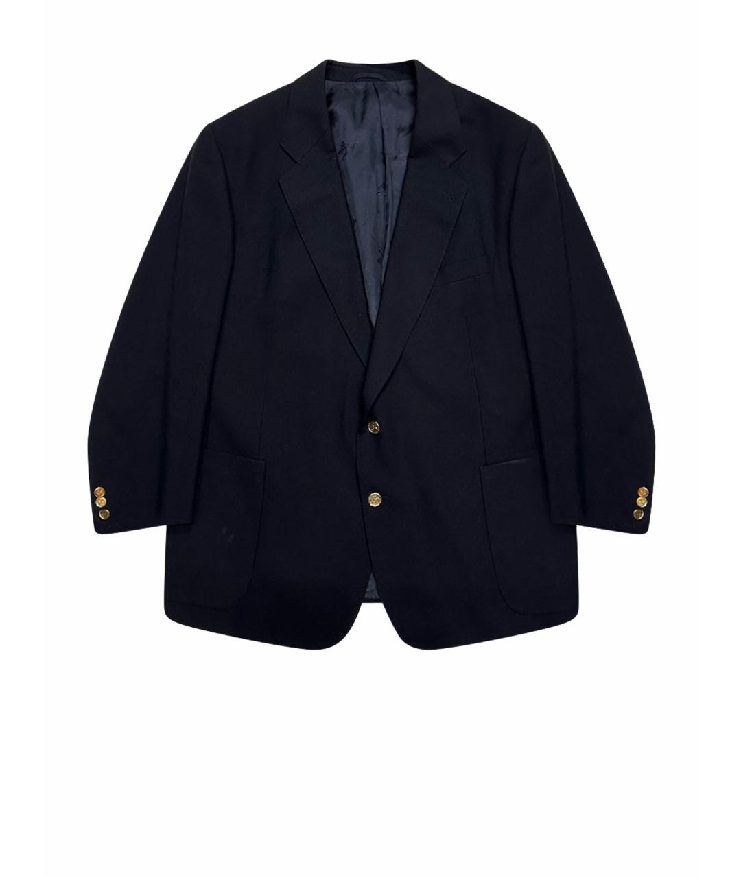 BURBERRY Темно-синий шерстяной пиджак, фото 1