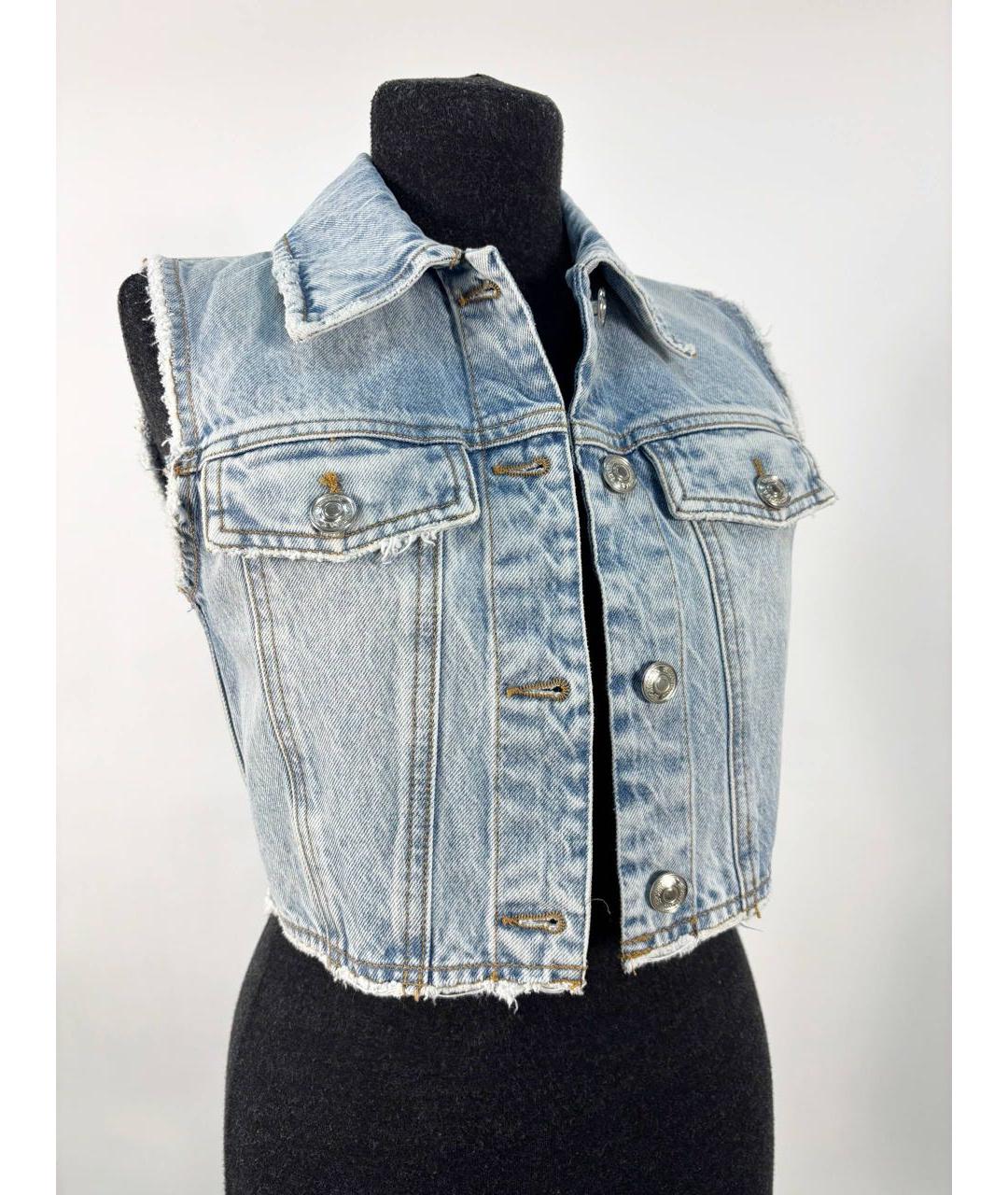 SPORTMAX Голубой деним жилет, фото 5