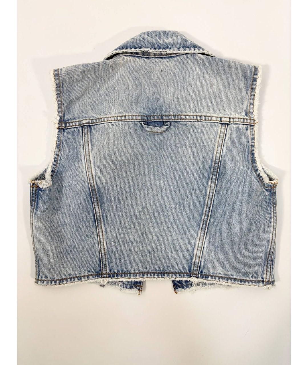SPORTMAX Голубой деним жилет, фото 2