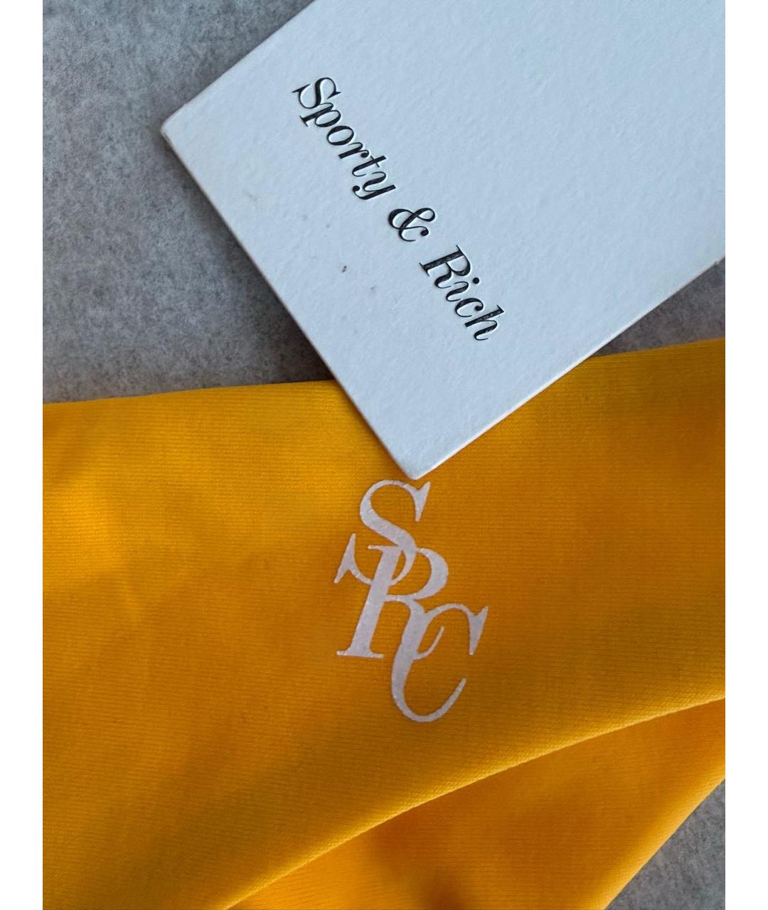 SPORTY AND RICH Желтый полиамидовый купальник, фото 3