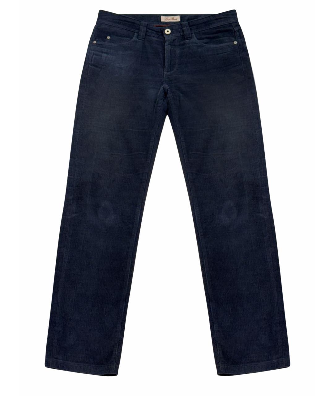 LORO PIANA Темно-синие хлопковые повседневные брюки, фото 1