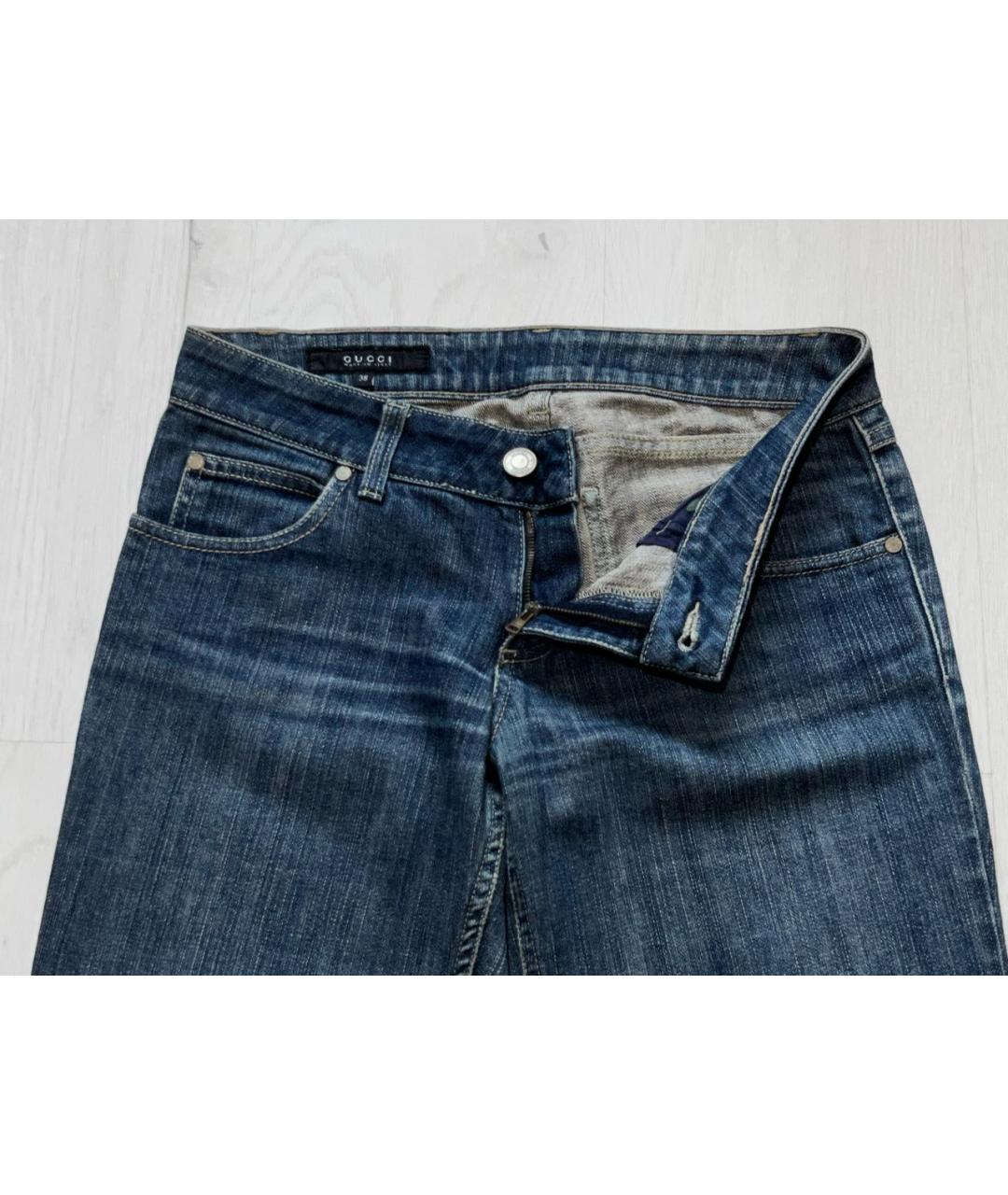 GUCCI Синие хлопковые джинсы, фото 6