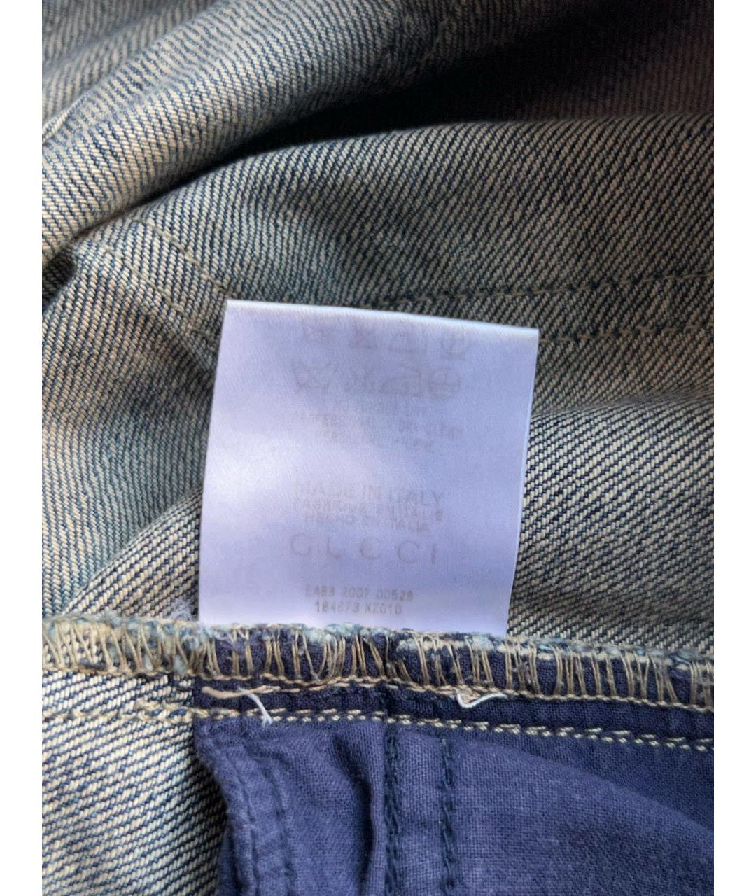GUCCI Синие хлопковые джинсы, фото 7