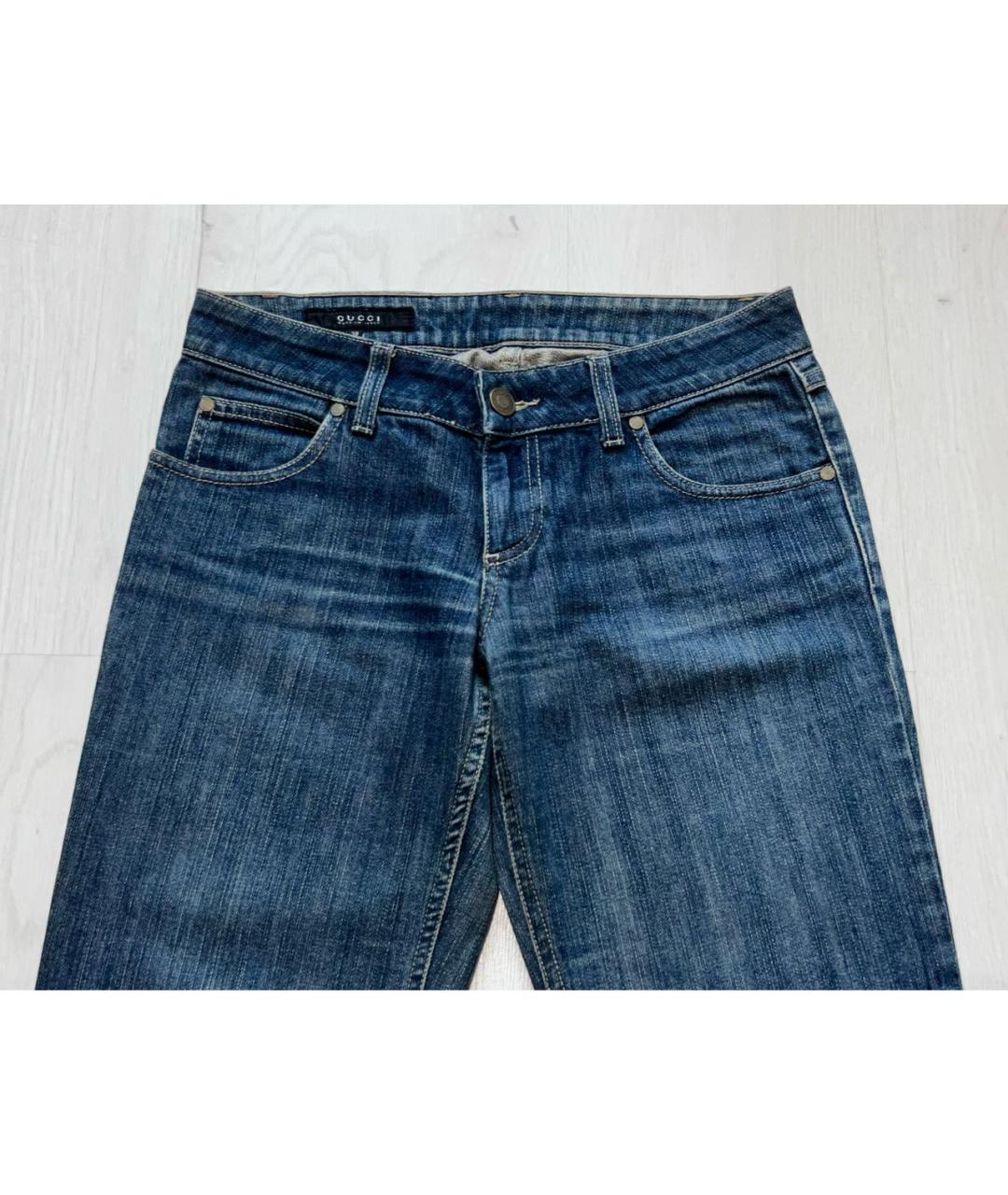 GUCCI Синие хлопковые джинсы, фото 4