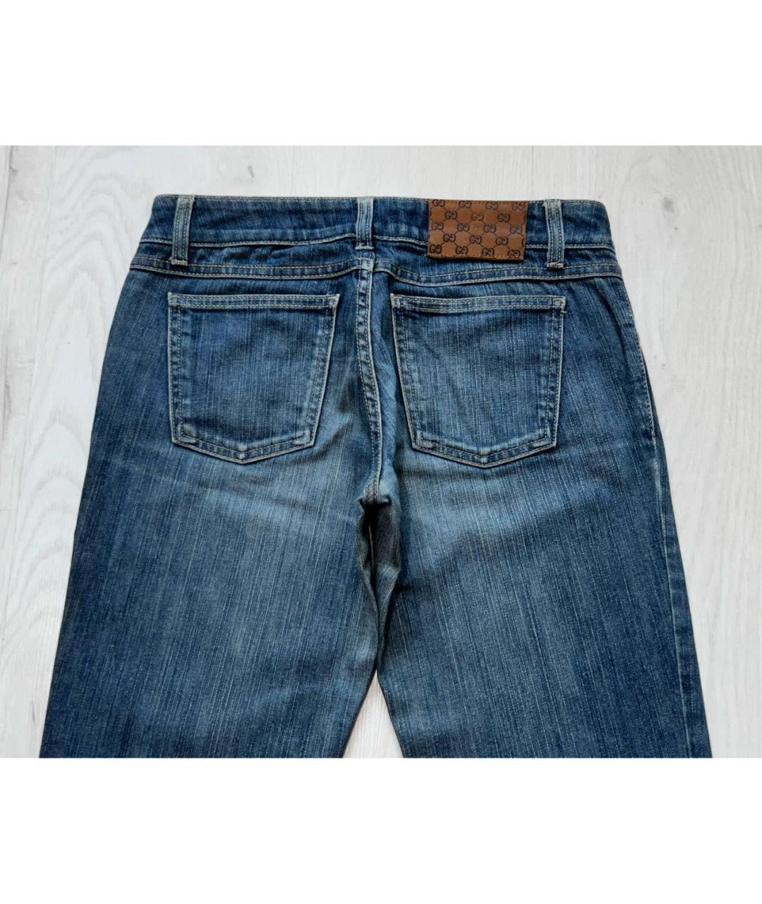 GUCCI Синие хлопковые джинсы, фото 3