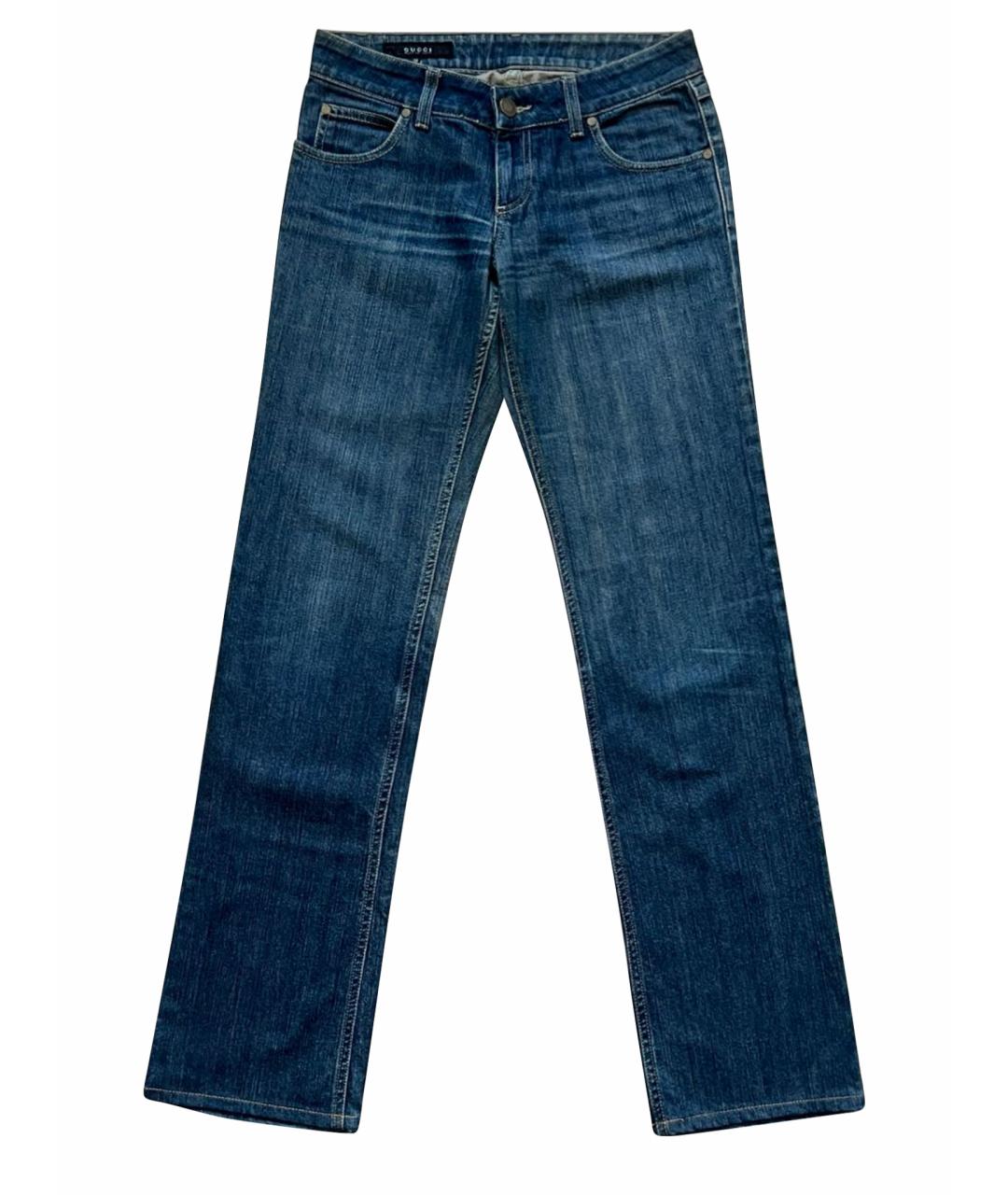 GUCCI Синие хлопковые джинсы, фото 1