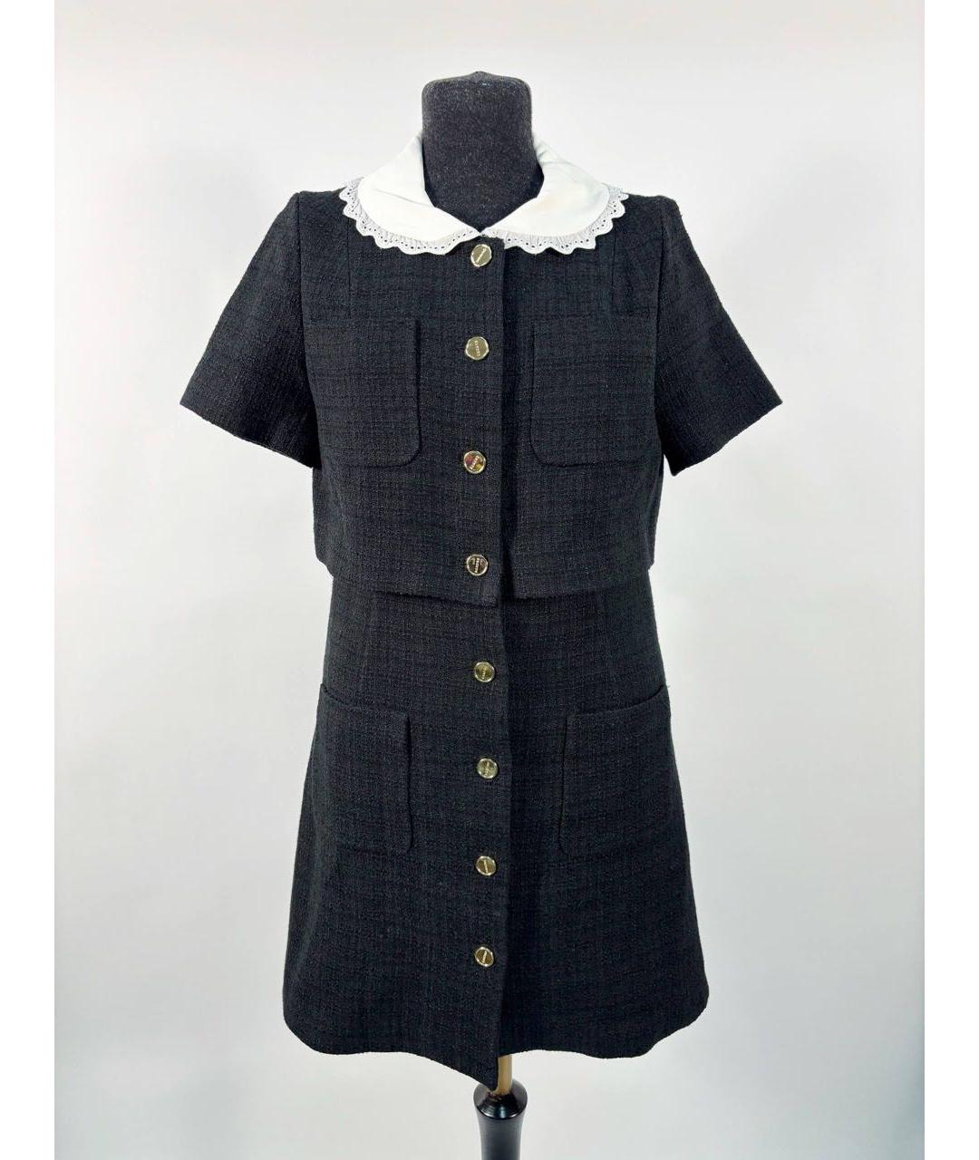 SANDRO Черное повседневное платье, фото 7