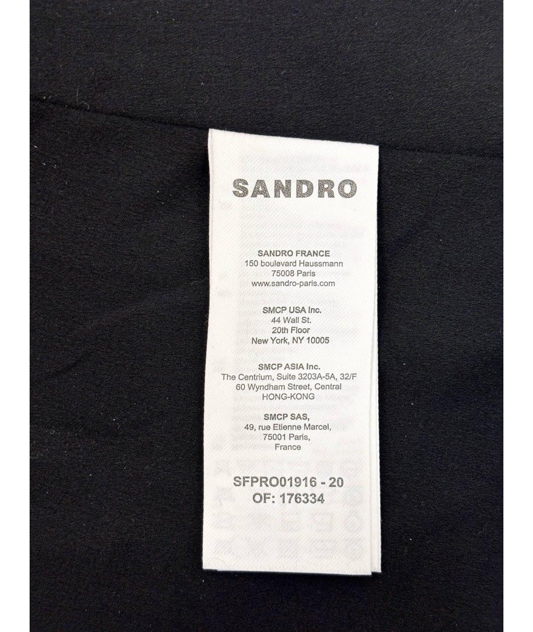 SANDRO Черное повседневное платье, фото 5