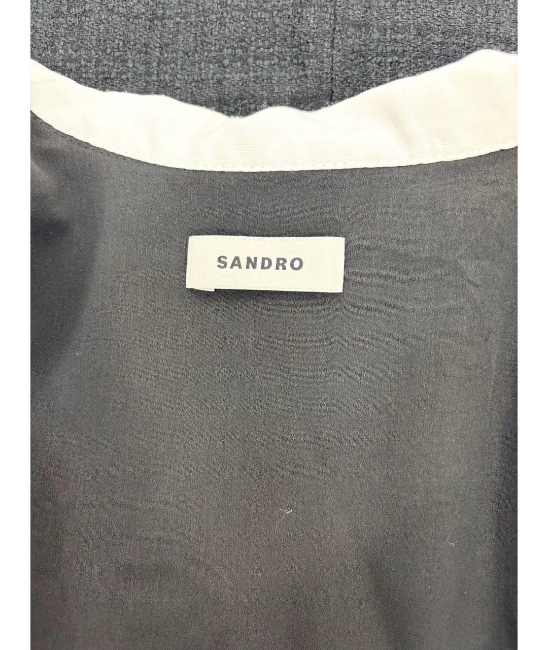 SANDRO Черное повседневное платье, фото 3