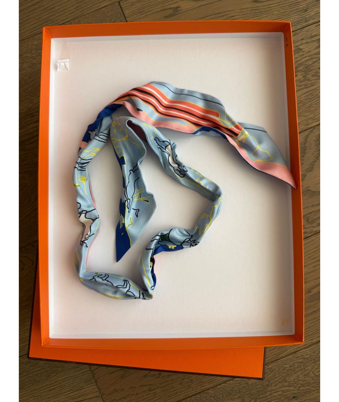 HERMES Синий платок, фото 3