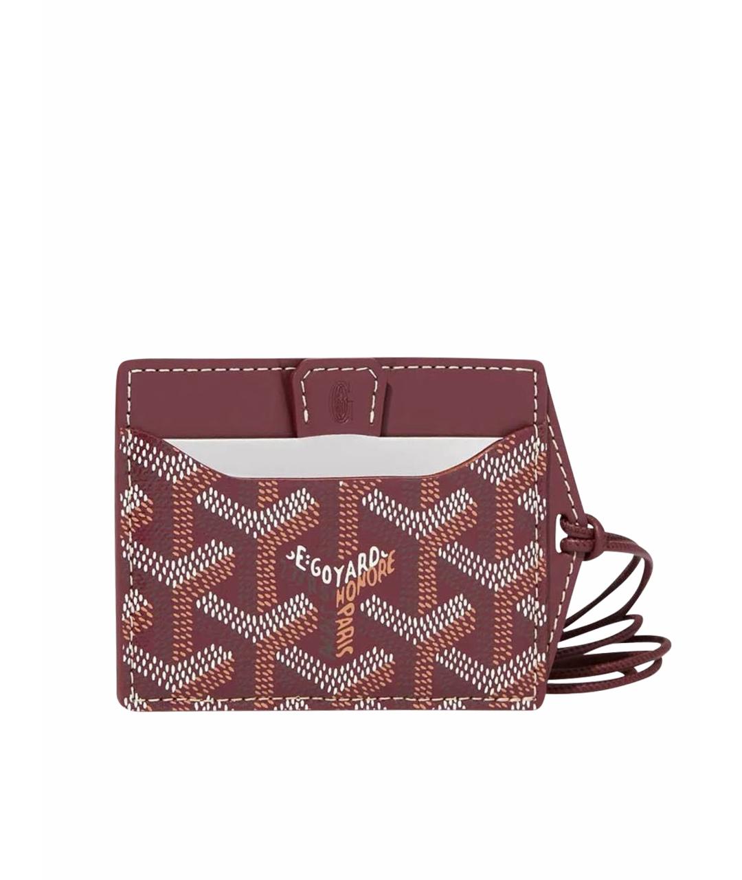 GOYARD Бордовая кожаная сумка через плечо, фото 1