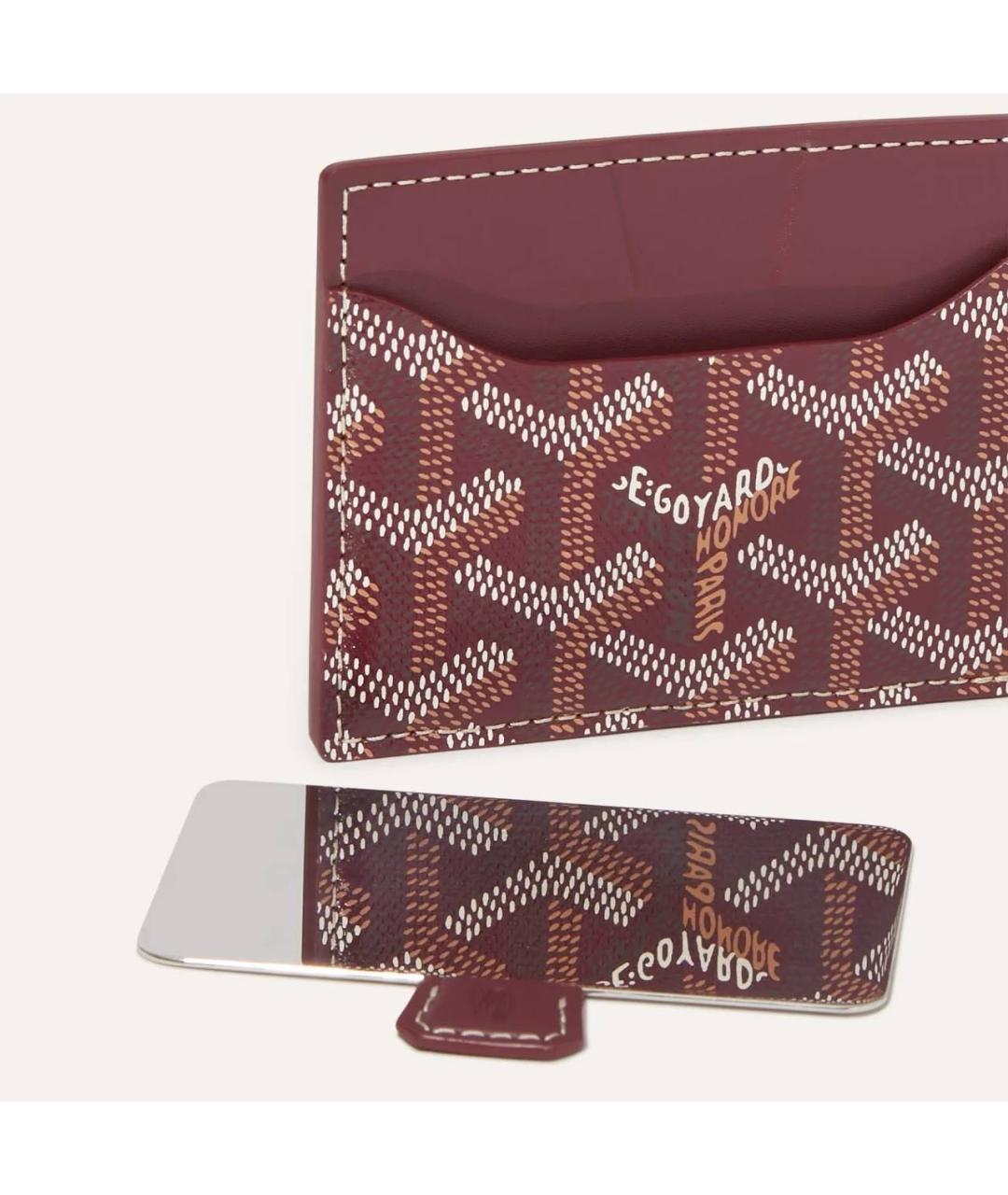 GOYARD Бордовая кожаная сумка через плечо, фото 3