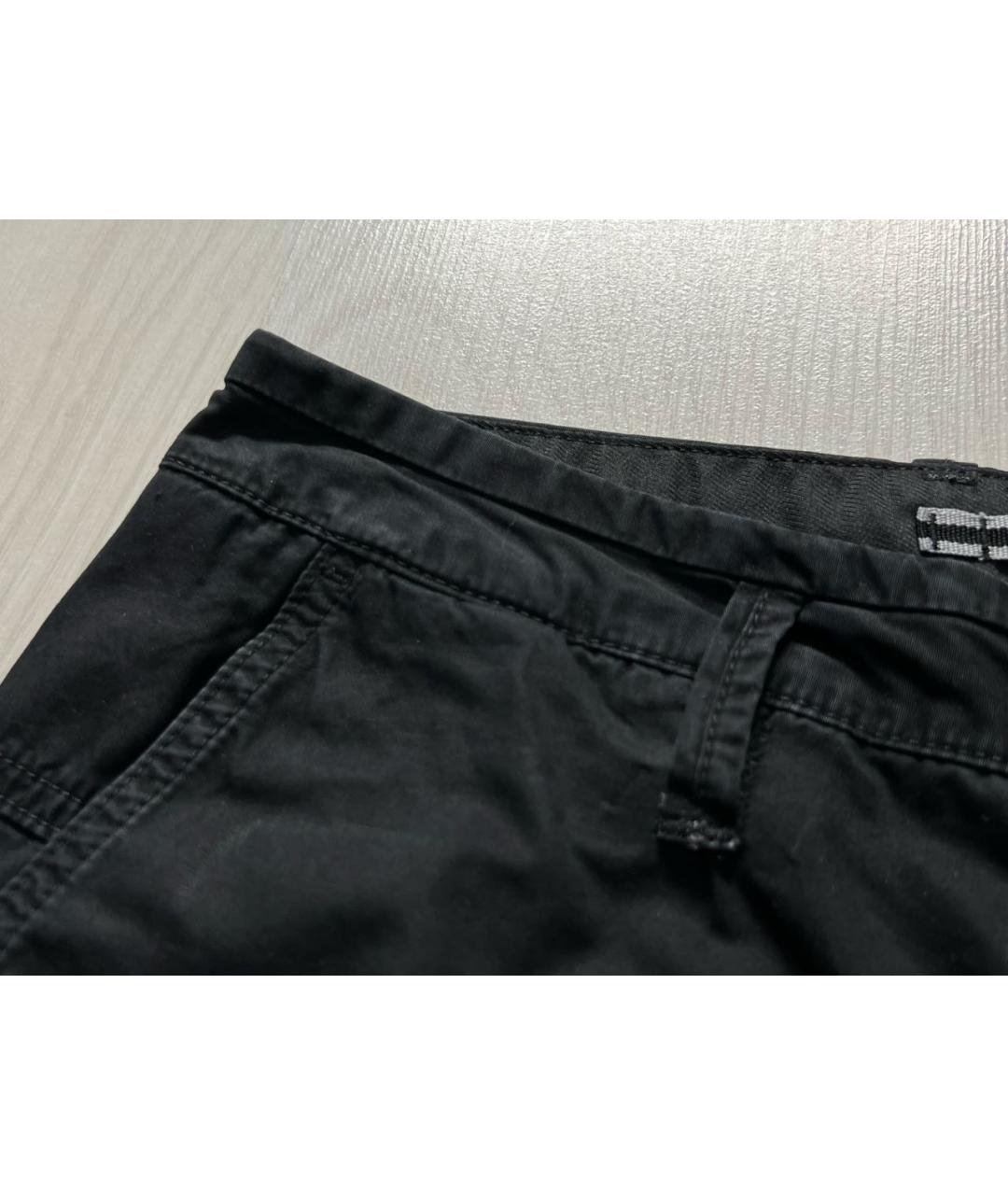 STONE ISLAND Черные хлопковые шорты, фото 7