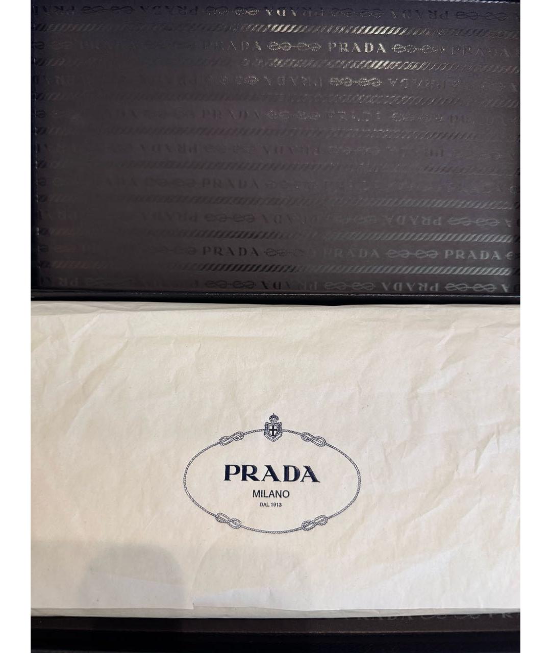 PRADA Черный кожаный кошелек, фото 4