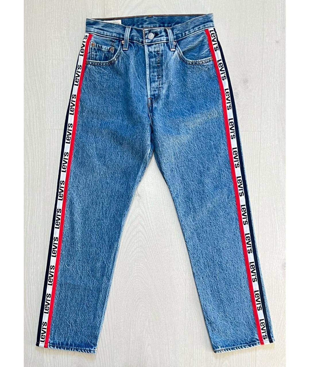LEVI'S Голубые хлопковые джинсы слим, фото 8