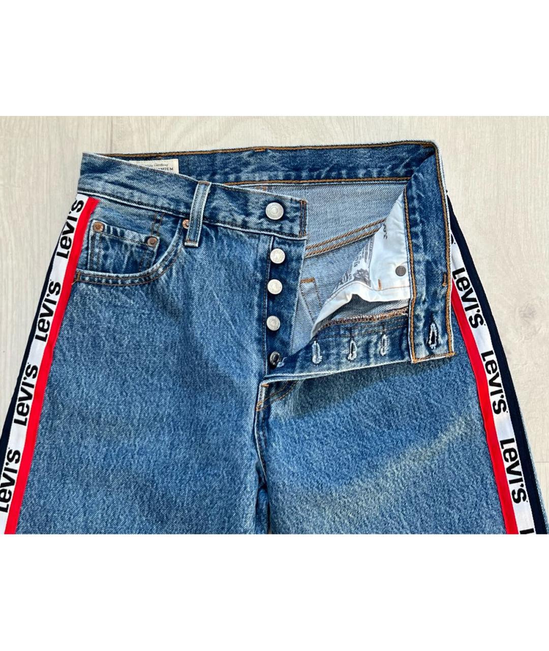 LEVI'S Голубые хлопковые джинсы слим, фото 6