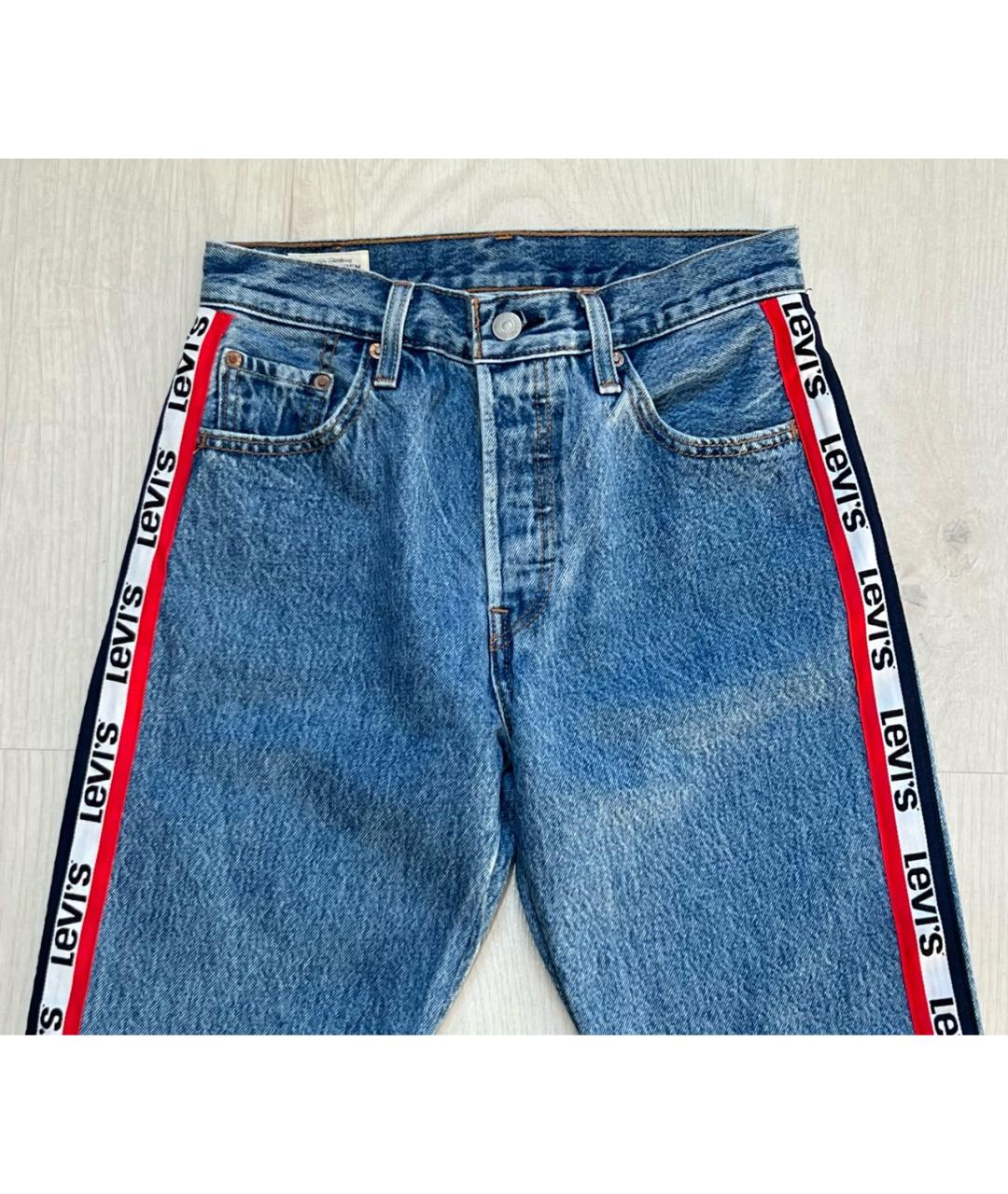 LEVI'S Голубые хлопковые джинсы слим, фото 3
