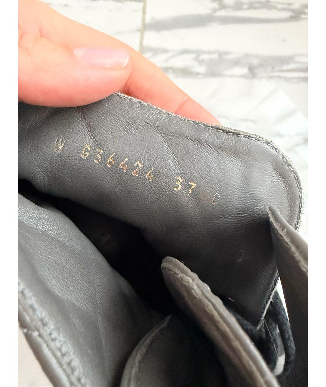 CHANEL Серые кожаные ботинки, фото 8