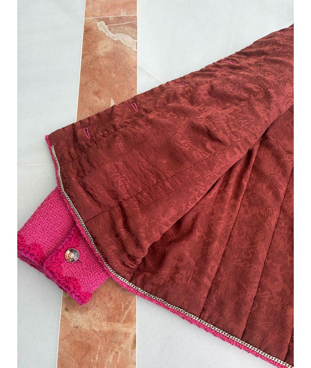 CHANEL Розовый твидовый жакет/пиджак, фото 7