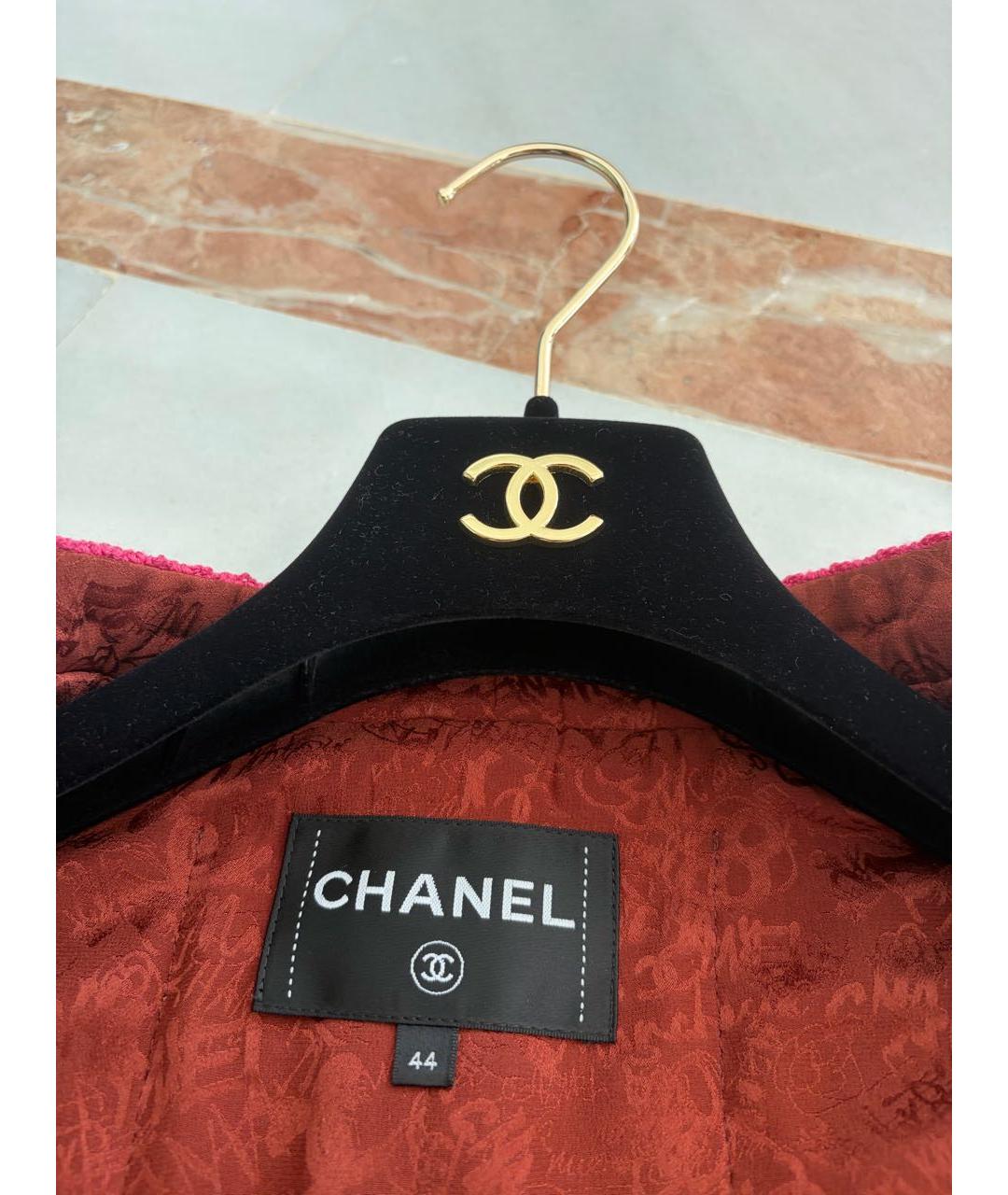 CHANEL Розовый твидовый жакет/пиджак, фото 3