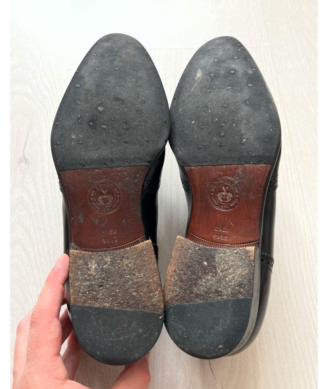 BALLY Черные кожаные низкие ботинки, фото 7