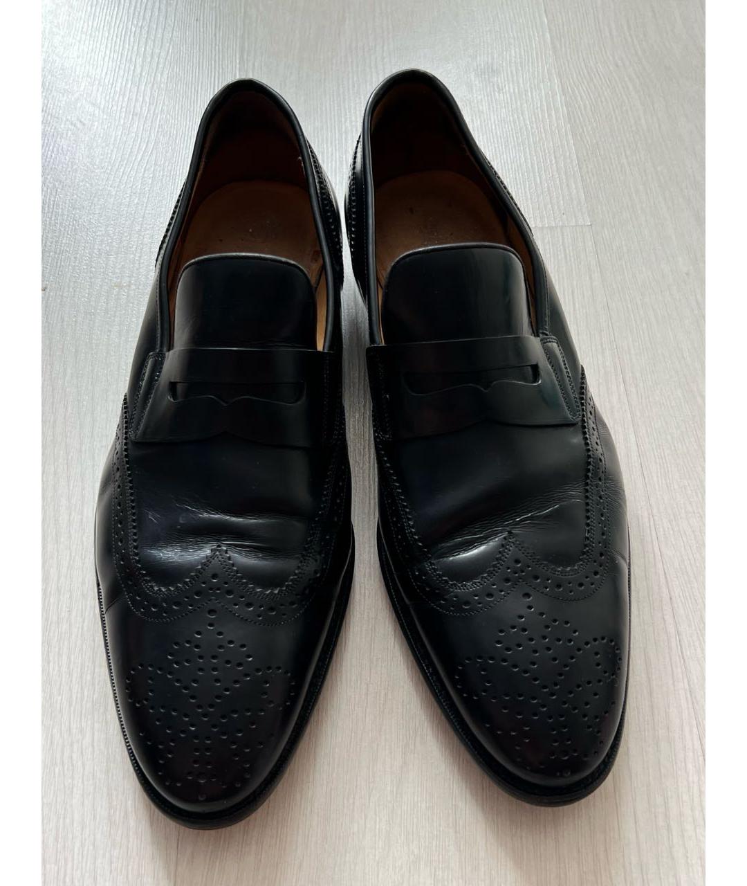 BALLY Черные кожаные низкие ботинки, фото 3