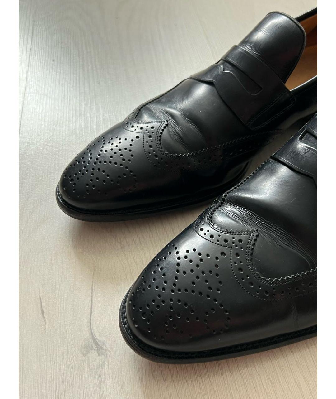 BALLY Черные кожаные низкие ботинки, фото 4