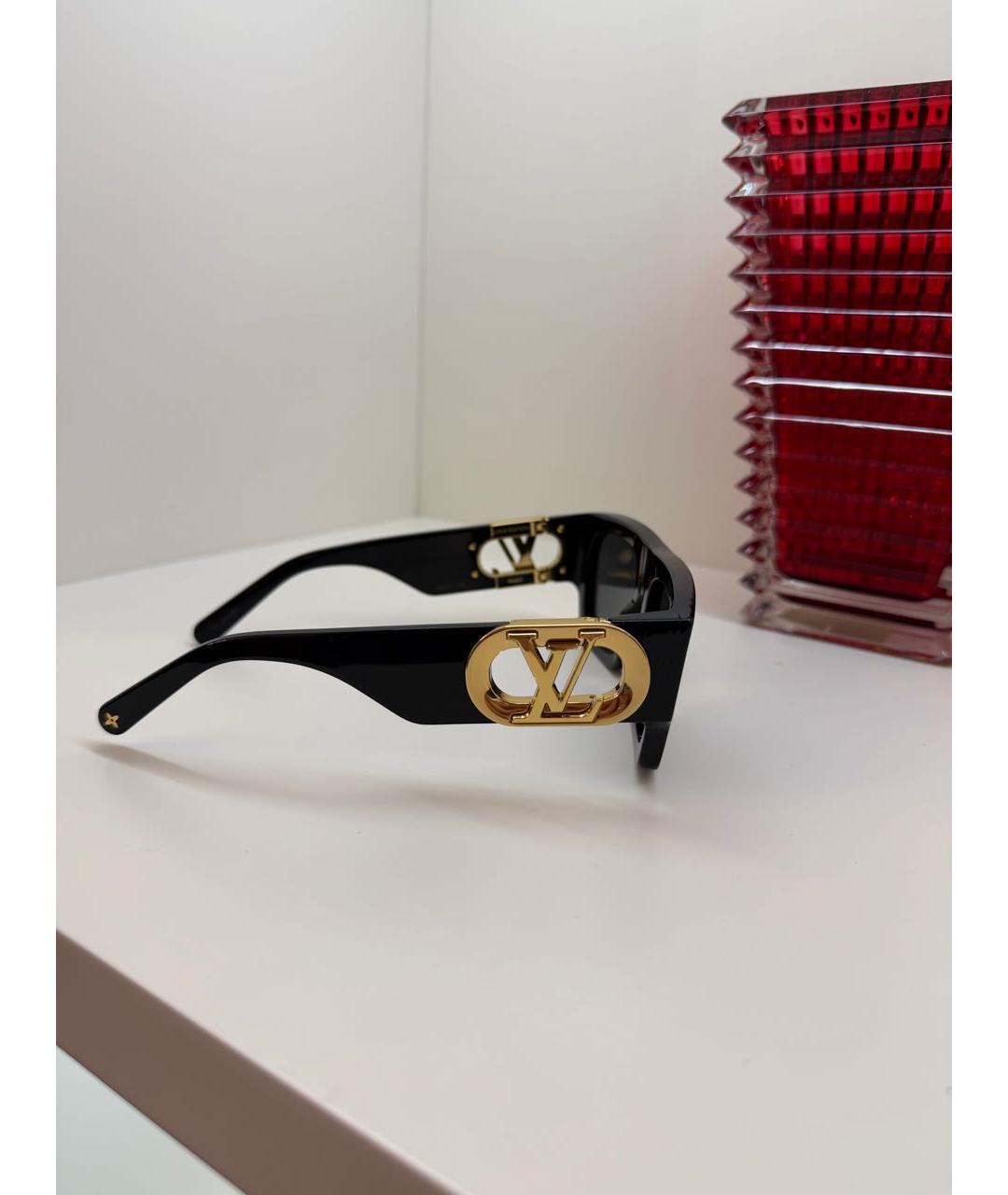 LOUIS VUITTON Черные пластиковые солнцезащитные очки, фото 3