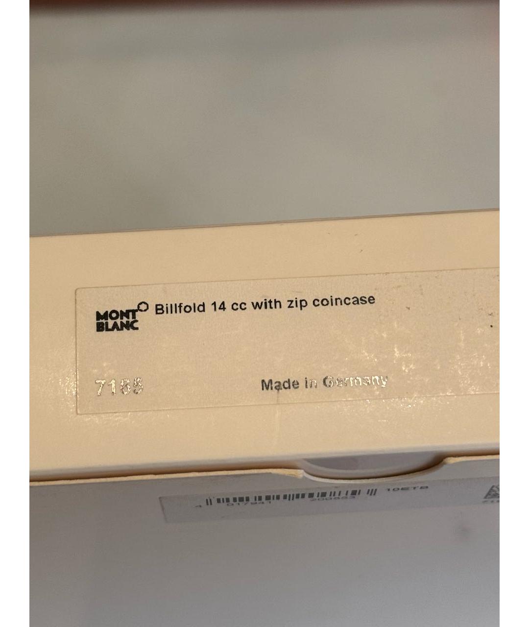 MONTBLANC Темно-синий кожаный кардхолдер, фото 5