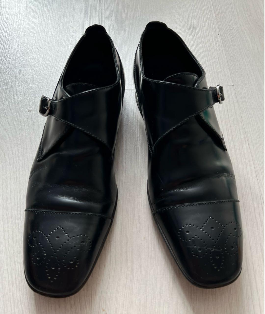 ZEGNA Черные кожаные низкие ботинки, фото 3