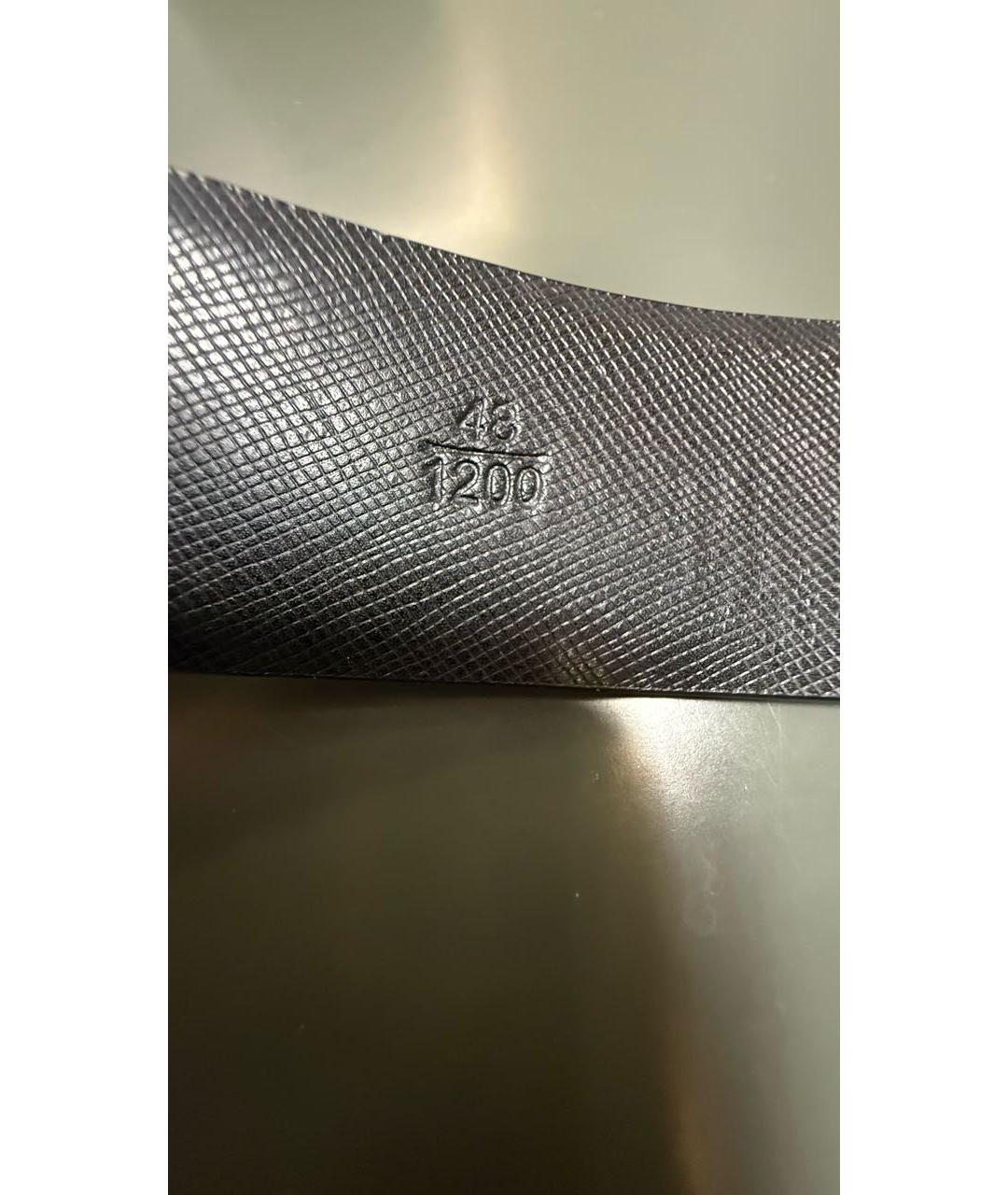 VALENTINO Антрацитовый кожаный ремень, фото 7