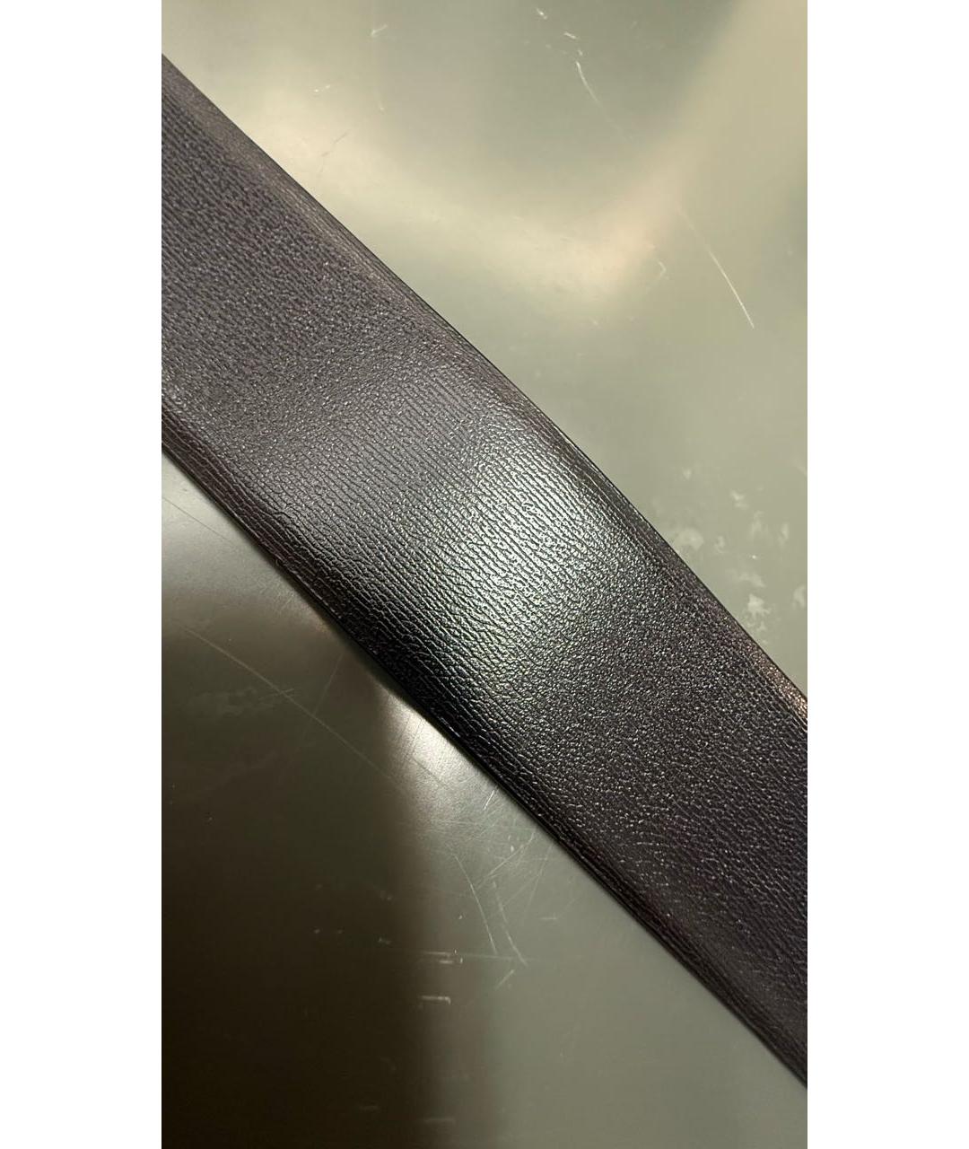 VALENTINO Антрацитовый кожаный ремень, фото 4