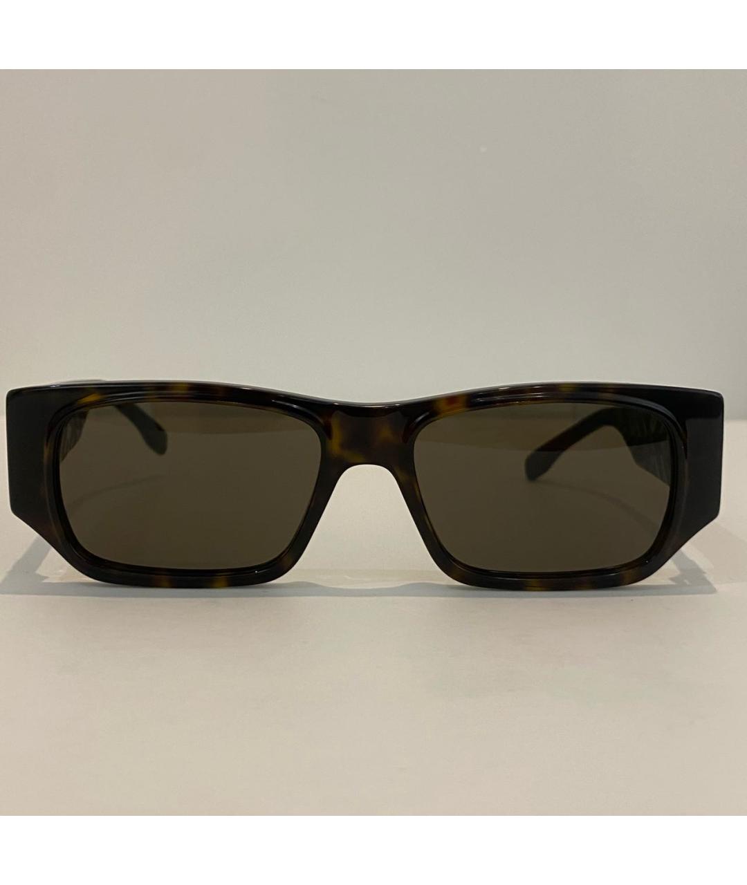 FENDI Коричневые пластиковые солнцезащитные очки, фото 5