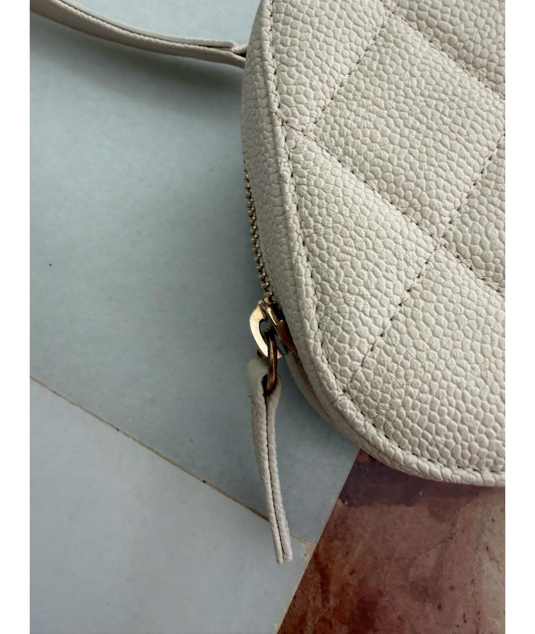 CHANEL Бежевая кожаная поясная сумка, фото 3