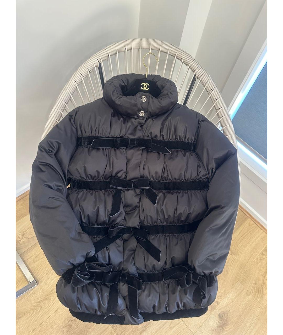 CHANEL Черный полиэстеровый пуховик, фото 9
