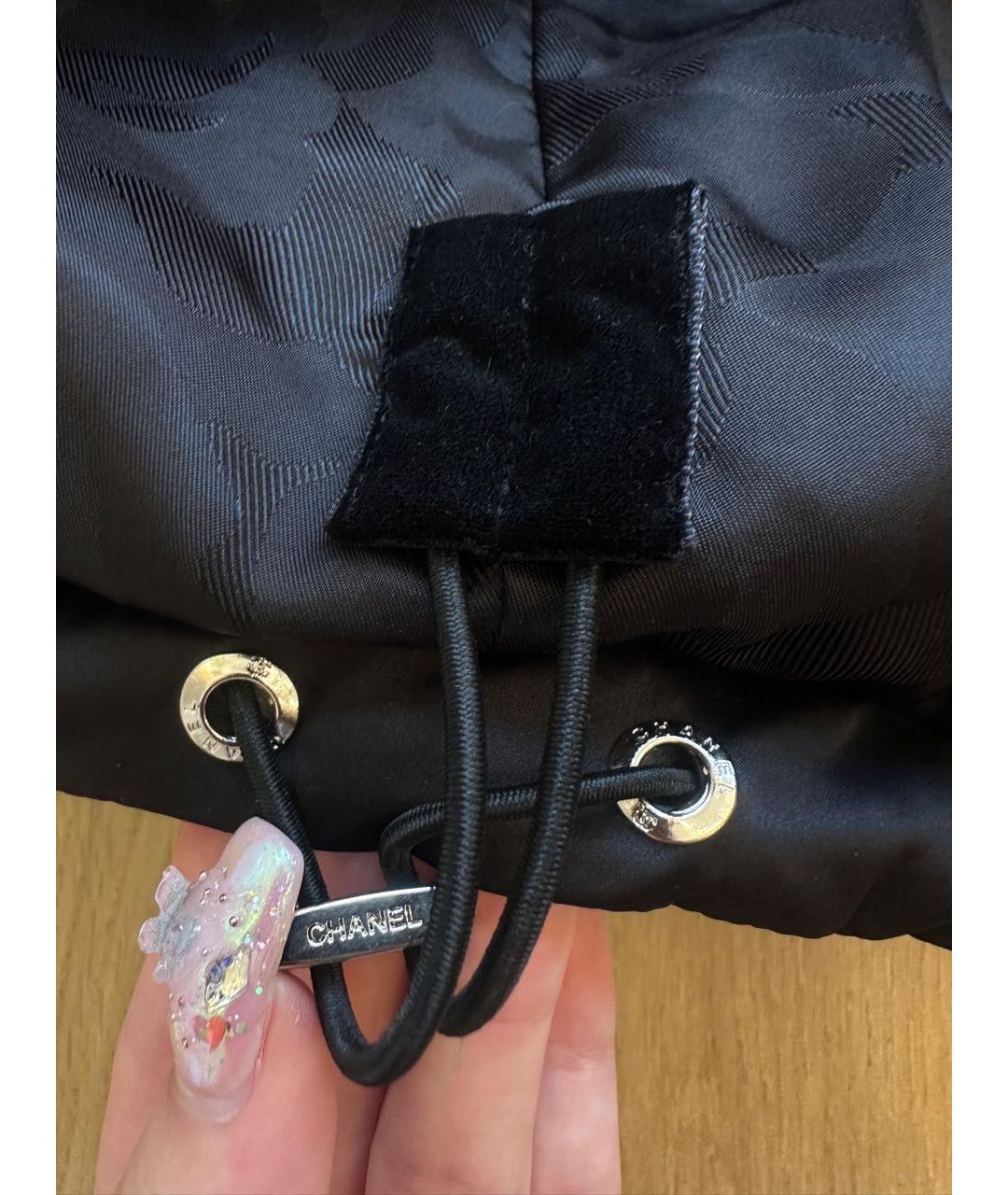 CHANEL Черный полиэстеровый пуховик, фото 4