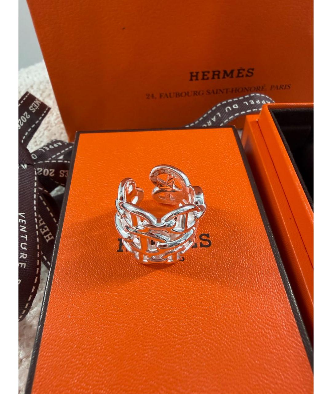 HERMES Серебряное серебряное кольцо, фото 2
