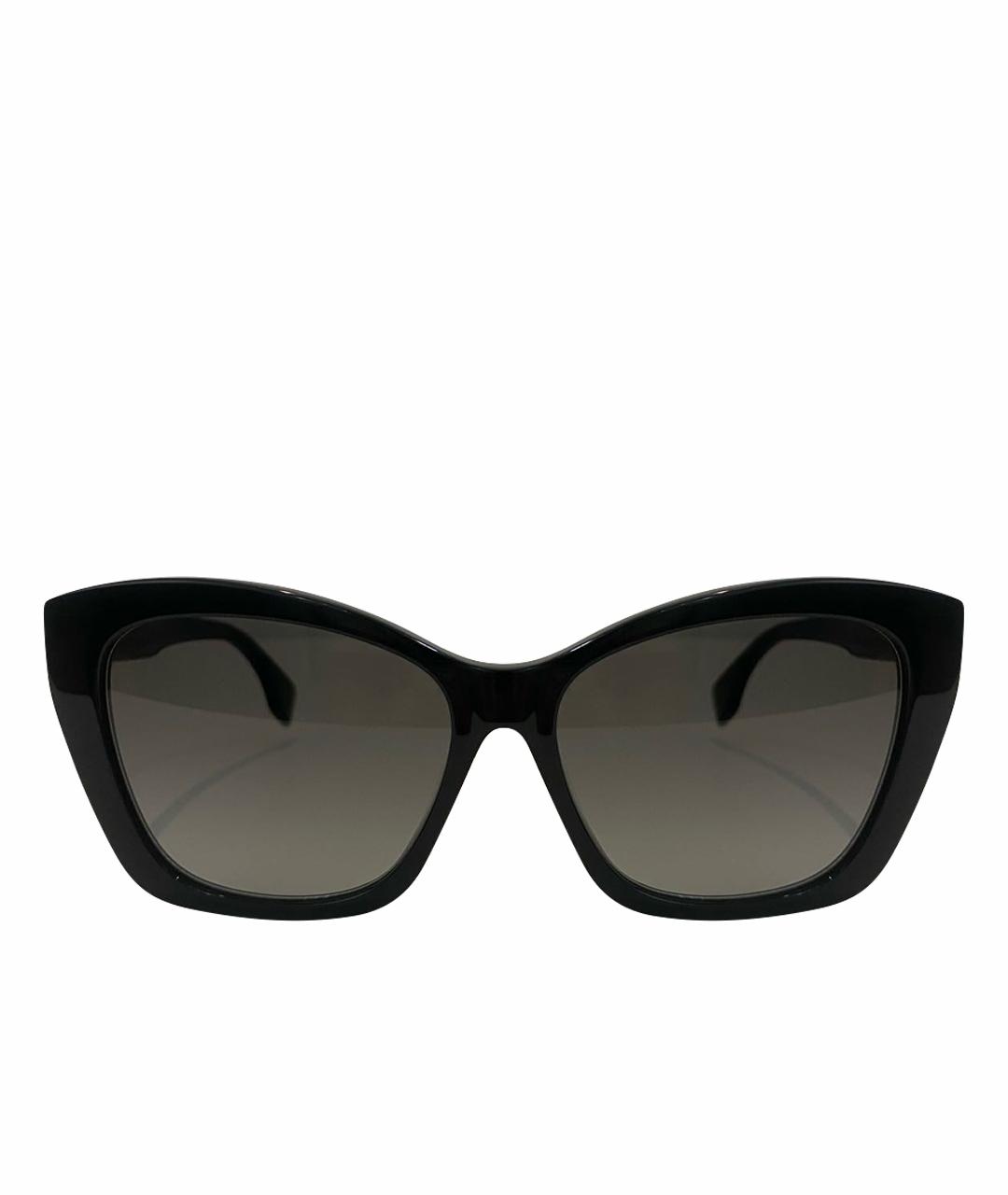 FENDI Черные пластиковые солнцезащитные очки, фото 1