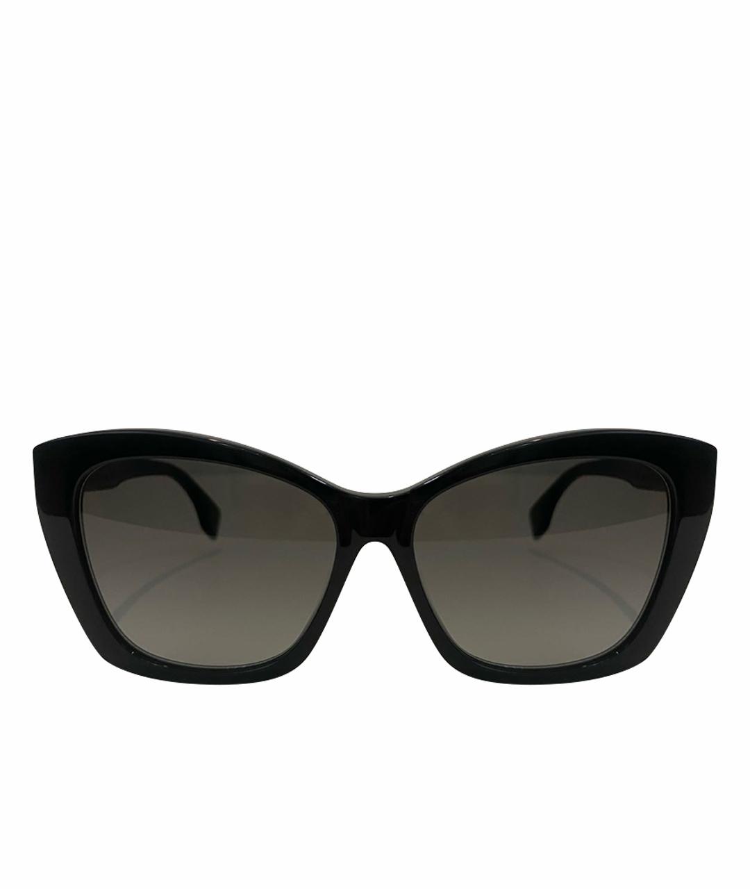FENDI Черные пластиковые солнцезащитные очки, фото 5