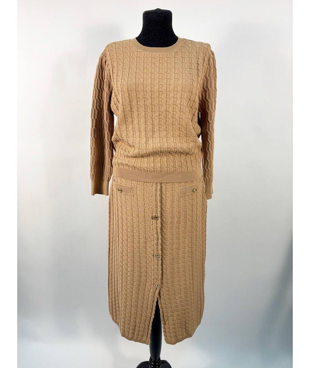 TWIN-SET Коричневый костюм с юбками, фото 6