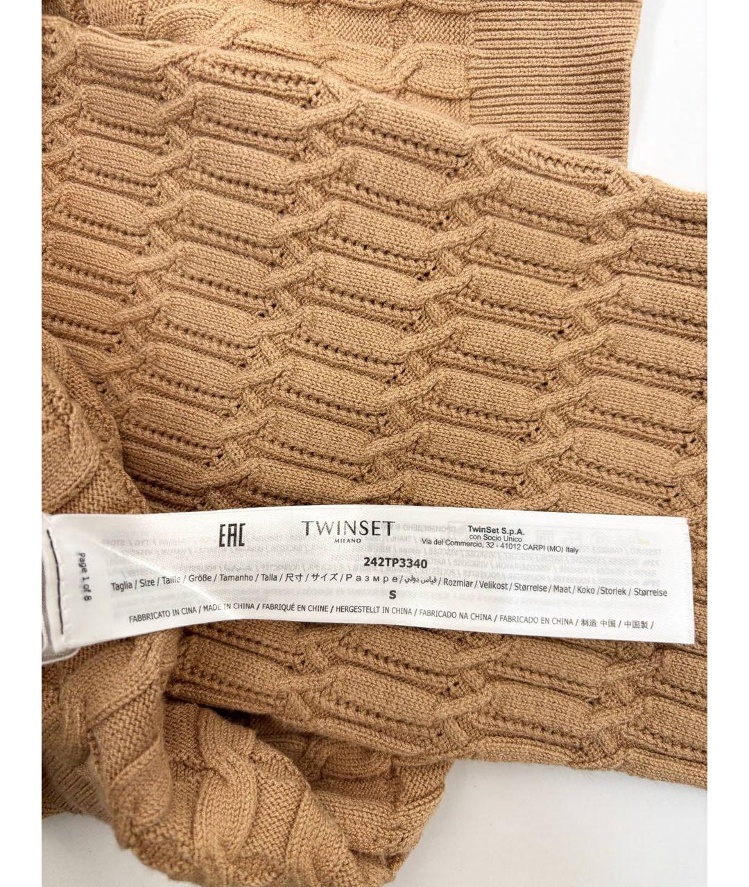 TWIN-SET Коричневый костюм с юбками, фото 5