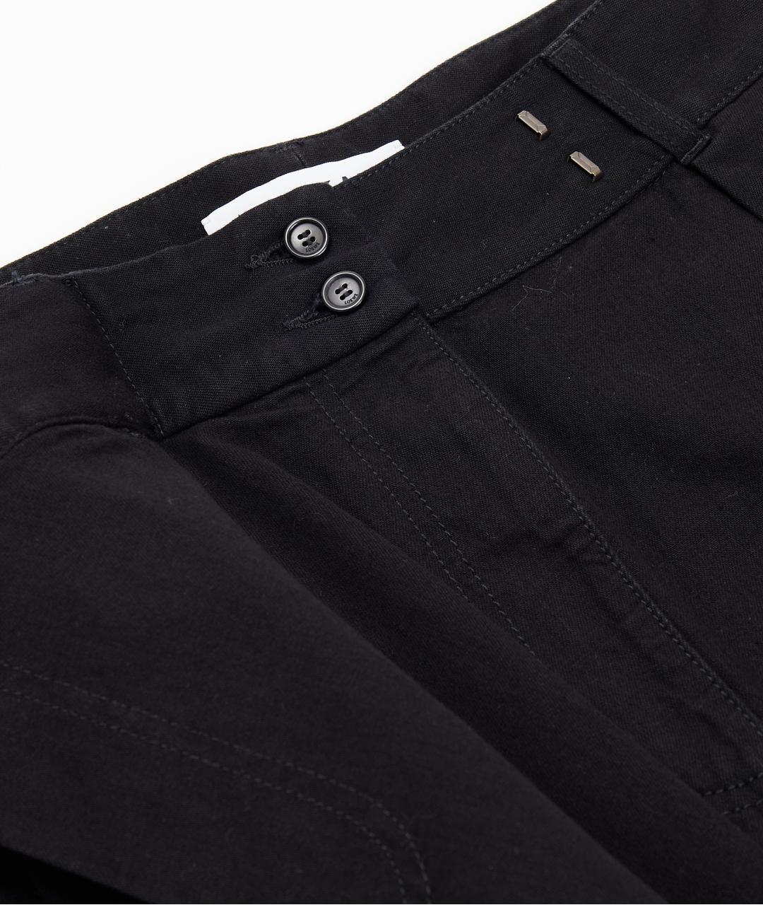 LOEWE Черные хлопковые прямые брюки, фото 6