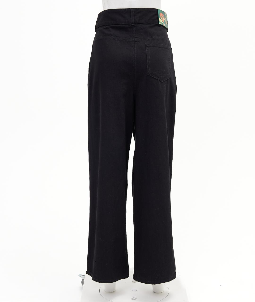 LOEWE Черные хлопковые прямые брюки, фото 2